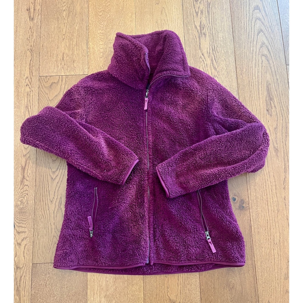 Weatherproof High-Pile Sherpa Fleece Jacket Deep Plum Purple Large